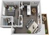 One bedroom floor plan l Sofi Lakeside Apartments For Rent in Everett WA